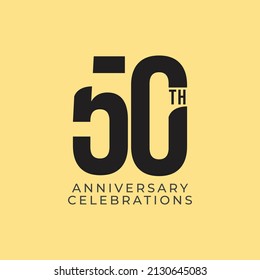 50 Th Anniversary Celebration Vector Template Design Illustration