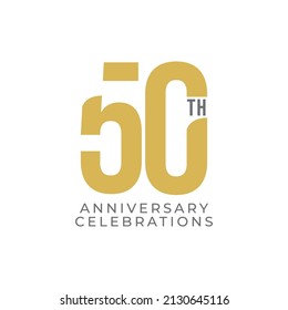 50 Th Anniversary Celebration Vector Template Design Illustration