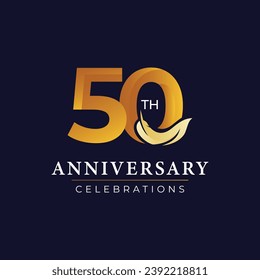 50 Th Anniversary Celebration Vector Template Design Illustration