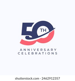 50 Th Anniversary Celebration Vector Template Design Illustration