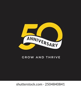 50 Th Anniversary Celebration Vector Template Design Illustration