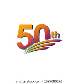 50 th Anniversary elegant Celebration Vector Template Design Illustration