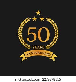 50 th Anniversary logo template illustration. suitable for you