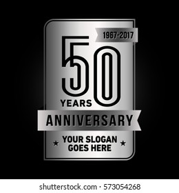 50 th anniversary logo. Vector and illustration.