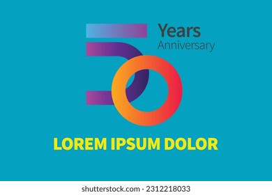 50 th anniversary numbers. 50 years old logotype. simple congrats. isolated abstract graphic web design template. creative digits. up to 50 percent off discount. modern congratulation concept.