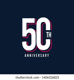 50 Th Anniversary Vector Template Design Illustration