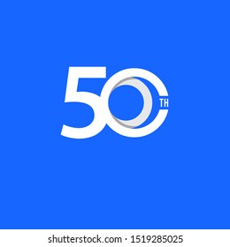 50 Th Anniversary Vector Template Design Illustration