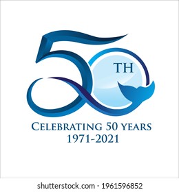 50 th simple logo designs modern for birthday