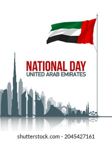 50 Uae National Day Flat Paper Stock Vector (Royalty Free) 2045427161 ...