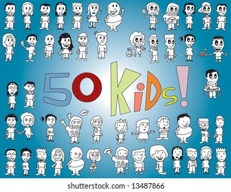 50 Vector Kids