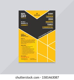 50% Vector Photography Flyer And Poster Template 