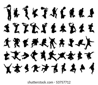 50 vector silhouettes