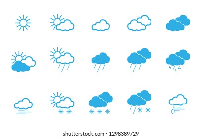 50 Weather Icons - Iconset (Editable Vectors)