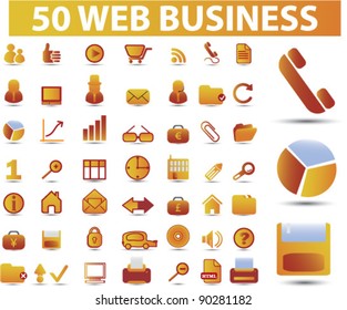 50 Web-Business-Symbole, Vektorgrafiken