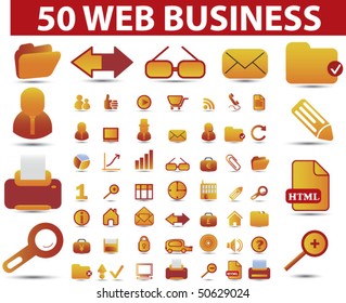 50 anuncios de negocios en la web. vector