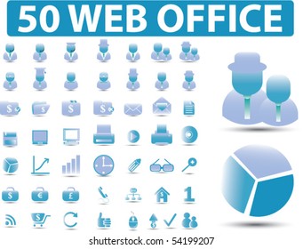 50 anuncios de negocios en la web. vector