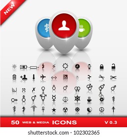 50 web, media icons and accessories v 0.3