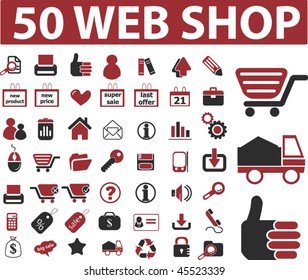 50 web shop signs. vector