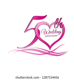 50 wedding anniversary graphics logo