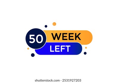 50 week left, icon, stile, timer, countdown, clock, time,  background, template, 50 week left countdown, sticker, left banner, business, sale, label button
