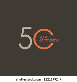50 Year of Amazing Vector Template Design Illustration