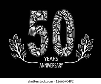 50 year anniversary celebration card - Vector 