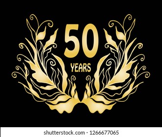 50 year anniversary celebration card - Vector 