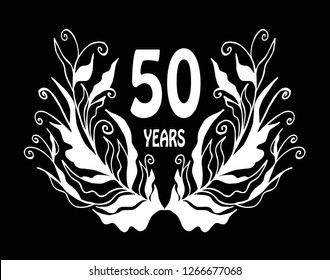 50 year anniversary celebration card - Vector 