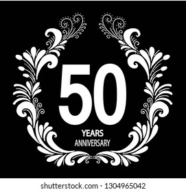 50 year anniversary celebration card - Vector  - Powered by Shutterstock - Get 15% off with code: PIKWIZARD15
