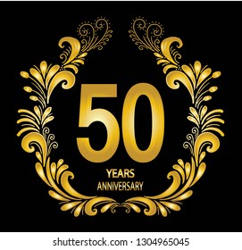 50 year anniversary celebration card - Vector 