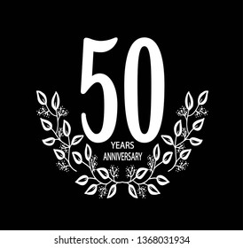 50 year anniversary celebration card - Vector 