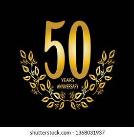 50 year anniversary celebration card - Vector 