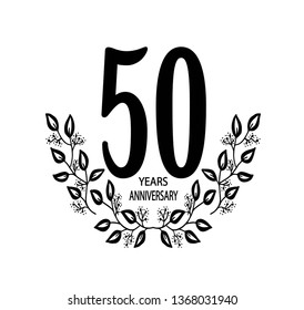 50 year anniversary celebration card - Vector 