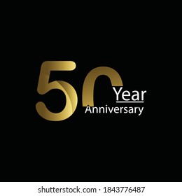 50 Year Anniversary Celebration Design Template Stock Vector (Royalty ...