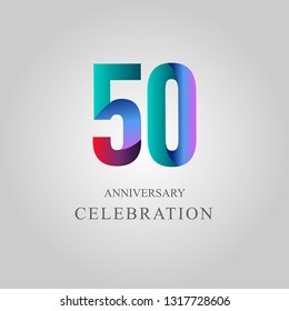 50 Year Anniversary Celebration Vector Template Design Illustration