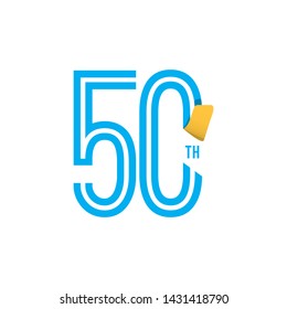 50 Year Anniversary Celebration Vector Template Design Illustration