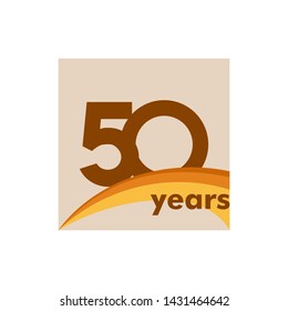 50 Year Anniversary Celebration Vector Template Design Illustration