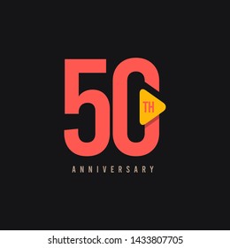 50 Year Anniversary Celebration Vector Template Design Illustration