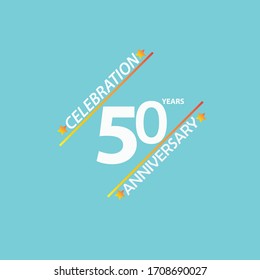 50 year anniversary celebration, vector design for celebrations, invitation cards and greeting cards