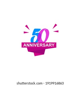 50 year anniversary celebration vector design illustration