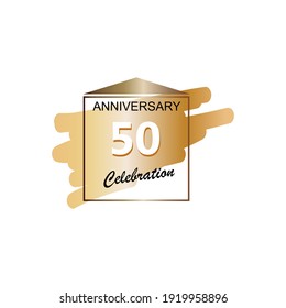 50 year anniversary celebration vector template design illustration