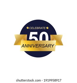 50 year anniversary celebration vector template design illustration