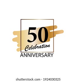 50 year anniversary celebration vector design illustration