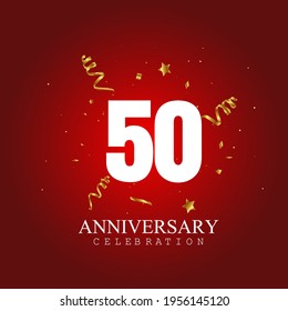 50 year anniversary celebration, vector design for celebrations, invitation cards and greeting cards