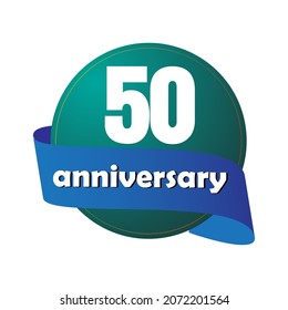 50 year anniversary celebration, vector design for celebrations, invitation cards and greeting cards