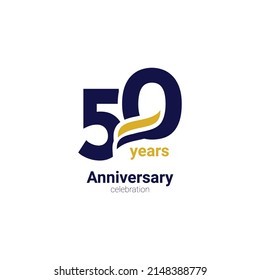 50 Year Anniversary Celebration Vector Template Design Illustration