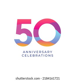 50 year anniversary design template. vector template illustration