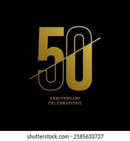 50 year anniversary design template. vector template illustration