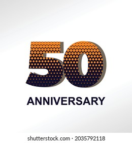 50-jährige Jubiläumsvorschau - Design-Illustration für Vektorvorlagen
