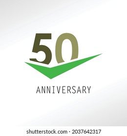50 Year Anniversary Elegant Vector Template Design Illustration